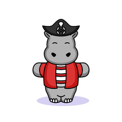 Cute animal in pirate costume design