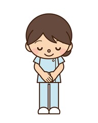 看護師 女性 お辞儀