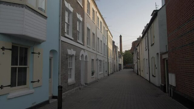 Hope Street at sunset, Weymouth, Dorset, England, United Kingdom, Europe
