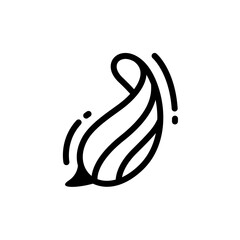 leaf logo with line design black color, unique and environment design