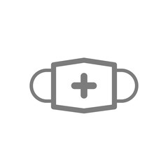 Medical mask icon vector symbol illustration