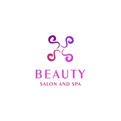Beauty vector logo template for salon and spa