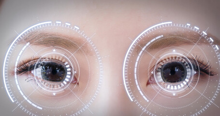 Human eye futuristic system concept