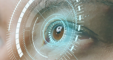 Human eye futuristic system concept - obrazy, fototapety, plakaty