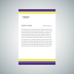 Fototapeta premium letterhead template design vector illustration