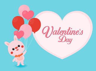 Illustration of Valentine's Day greeting card. Character design.