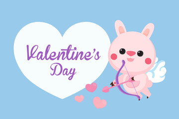 Obraz na płótnie Canvas Illustration of Valentine's Day greeting card. Character design.