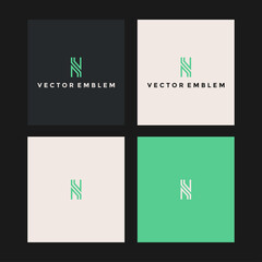 initials n logo vector icon illustration