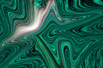 Green and silver liquid marble background