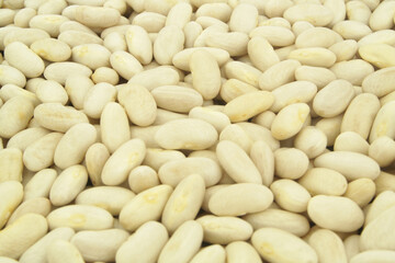 White beans or haricot as background