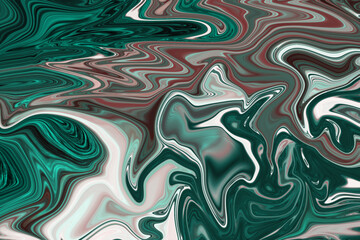 Green liquid marble background