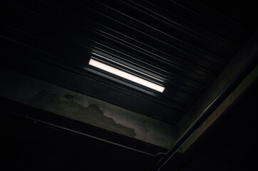 Light on the ceiling