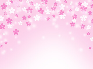 さくら　桜　サクラ　春　花びら　フレーム　枠　テキストスペース　