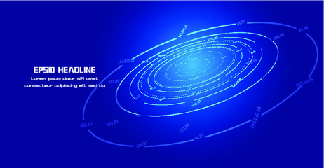 Fototapeta premium Helix coils of stock data on Internet fintech background