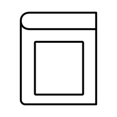 closed book with label line style icon vector design