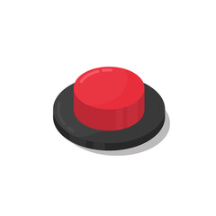 Red button isolated on white background