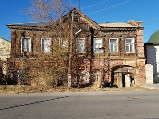 An old wooden abandoned house