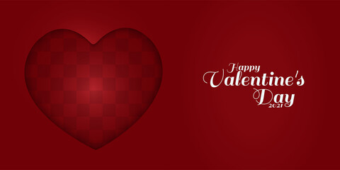 Obraz na płótnie Canvas Happy Valentines Day card, typography, background with hearts