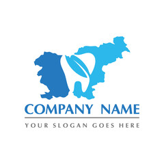 slovenia map and teeth dental care symbol logo vector
