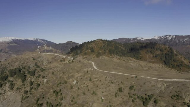 Aerial, Katara Pass In Winter, Greece