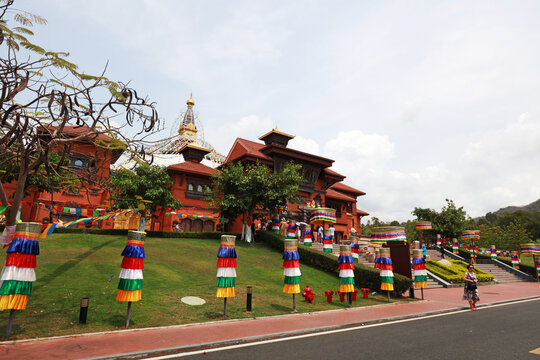 Religious Architectural Landscape In A Religious And Cultural Tourism Area, Sanya City, Hainan Province, China