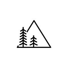 Mountains logo vector illustration for Adventure.