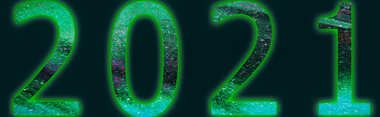 new year text on black background, happy new year 2021