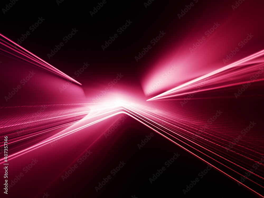 Fototapete abstract red and black background. detailed generative fractal graphics. technology and science conc