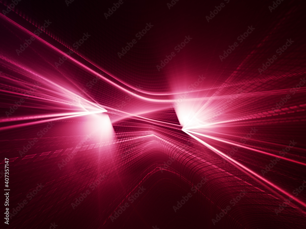 Fototapete abstract red and black background. detailed generative fractal graphics. technology and science conc