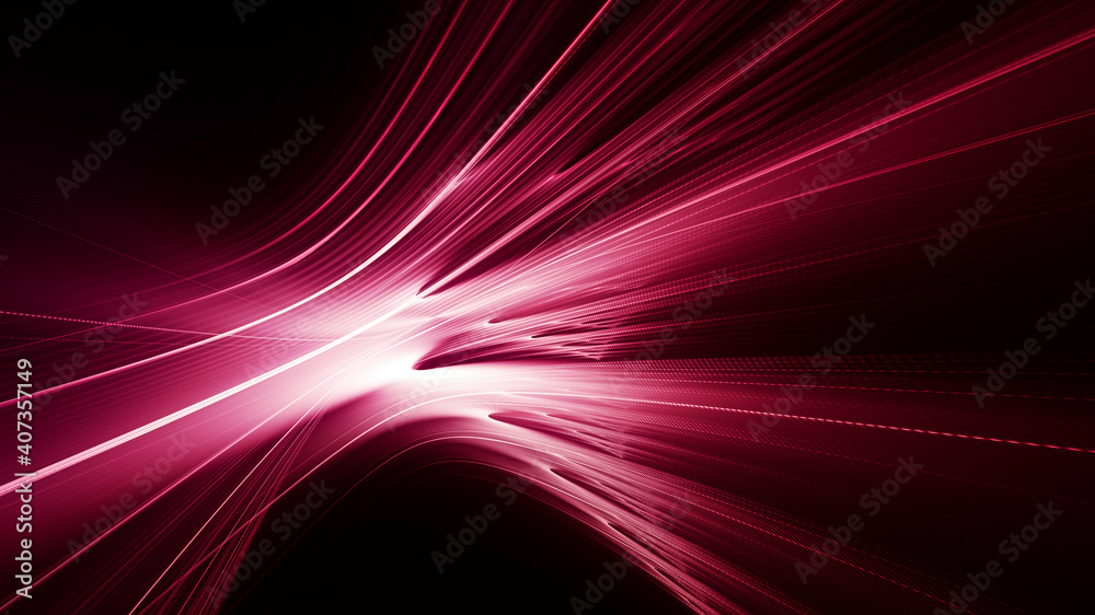 Fototapete abstract red and black background. detailed generative fractal graphics. technology and science conc