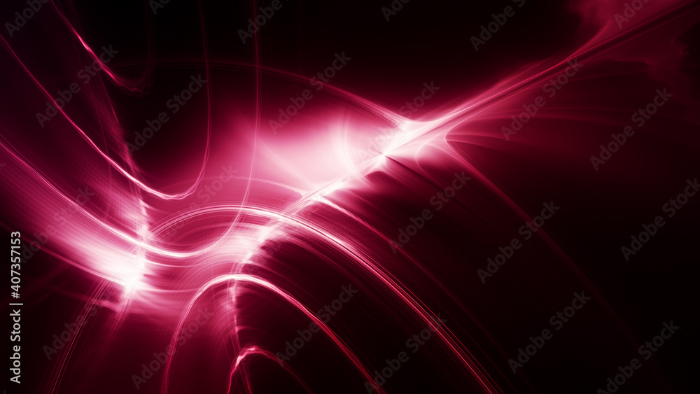 Fototapete abstract red and black background. detailed generative fractal graphics. technology and science conc