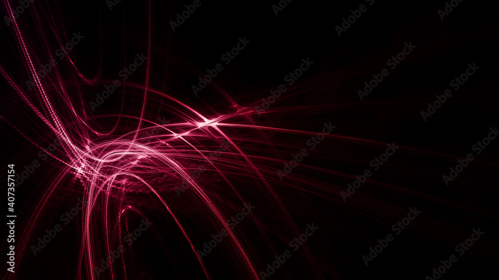 Fototapete abstract red and black background. detailed generative fractal graphics. technology and science conc