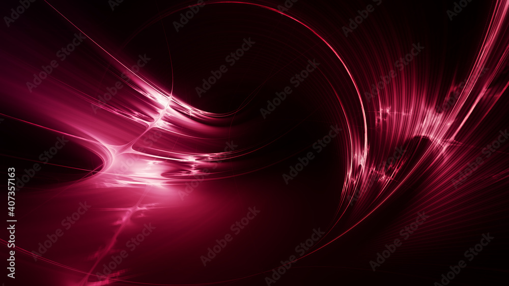 Fototapete abstract red and black background. detailed generative fractal graphics. technology and science conc