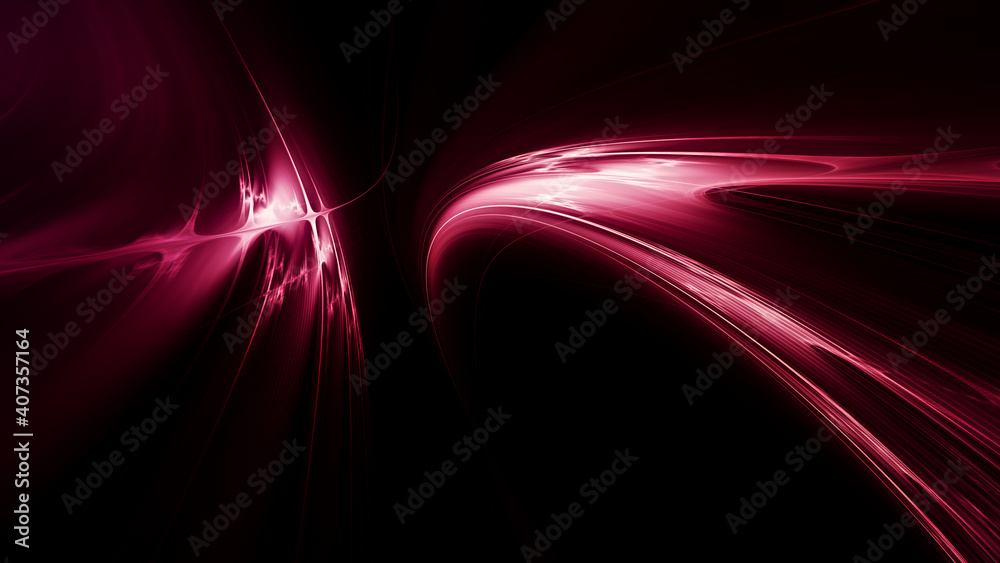 Fototapete abstract red and black background. detailed generative fractal graphics. technology and science conc