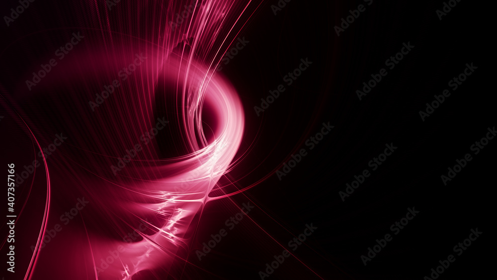 Fototapete abstract red and black background. detailed generative fractal graphics. technology and science conc