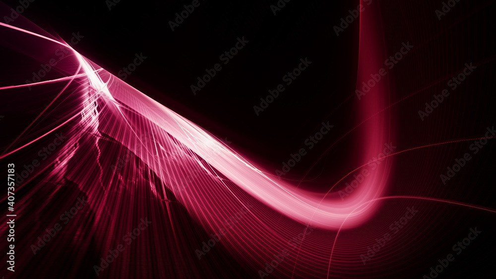 Fototapete abstract red and black background. detailed generative fractal graphics. technology and science conc