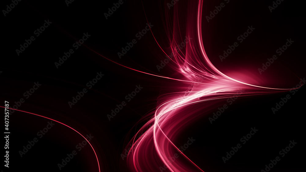 Fototapete abstract red and black background. detailed generative fractal graphics. technology and science conc