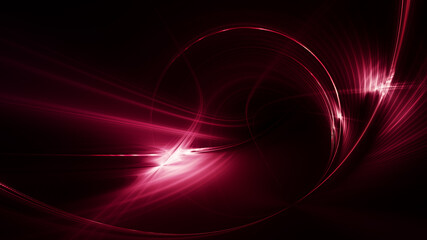 Abstract red and black background. Detailed generative fractal graphics. Technology and science concept.