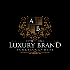 Luxury Logo template in vector for Restaurant, Royalty, Boutique, Cafe, Hotel, Heraldic, Jewelry, Fashion and other vector illustration
