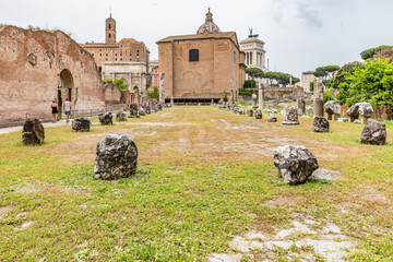 Basilica Aemilia (Italian: Basilica Emilia) , a civil basilica in the Roman Forum, in Rome, Italy