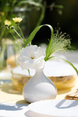 holiday party in the garden in yellow