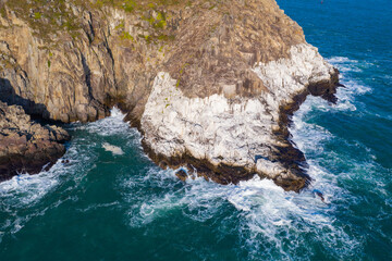 Raging sea on the cliffs