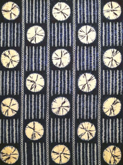 Blue zarape, hand embroidered, made in Mexico