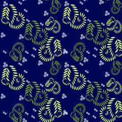 Obraz premium seamless flower with paisley pattern on background