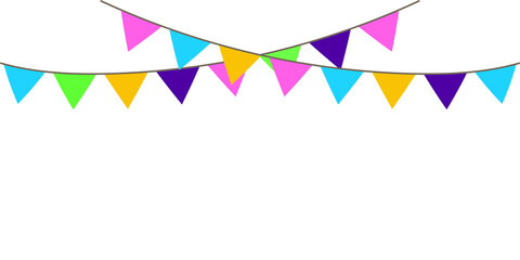 Fototapeta premium Holiday flags, great design for any purposes. Holiday flags for celebration decoration design. Stock image.