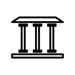 bank line icon symbol vector illustration.