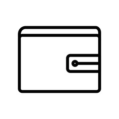 line icon symbol for wallet vector illustration