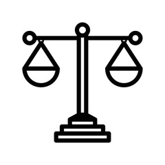 line icon symbol scales vector illustration