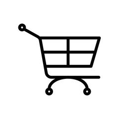 Shopping cart vector icon. Simple element illustration of a UI concept. Shopping cart vector icon. Vector illustration of financial concepts.
