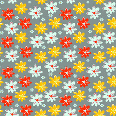 seamless flower with paisley pattern on   background
